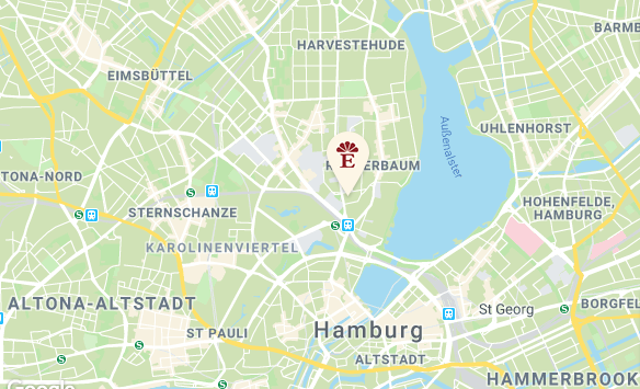 Standort des Hotel Grand Elysée auf einer Hamburger Stadtkarte